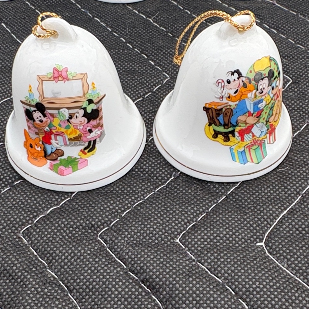 Disney Festive Ceramic Bell Set with Mickey and Friends